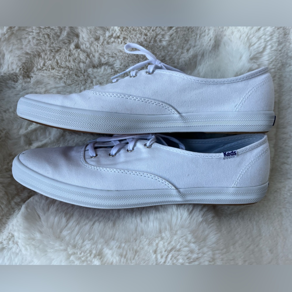 Keds Womens Champion Canvas LaceUp, USA Size 11, White - Picture 5 of 5